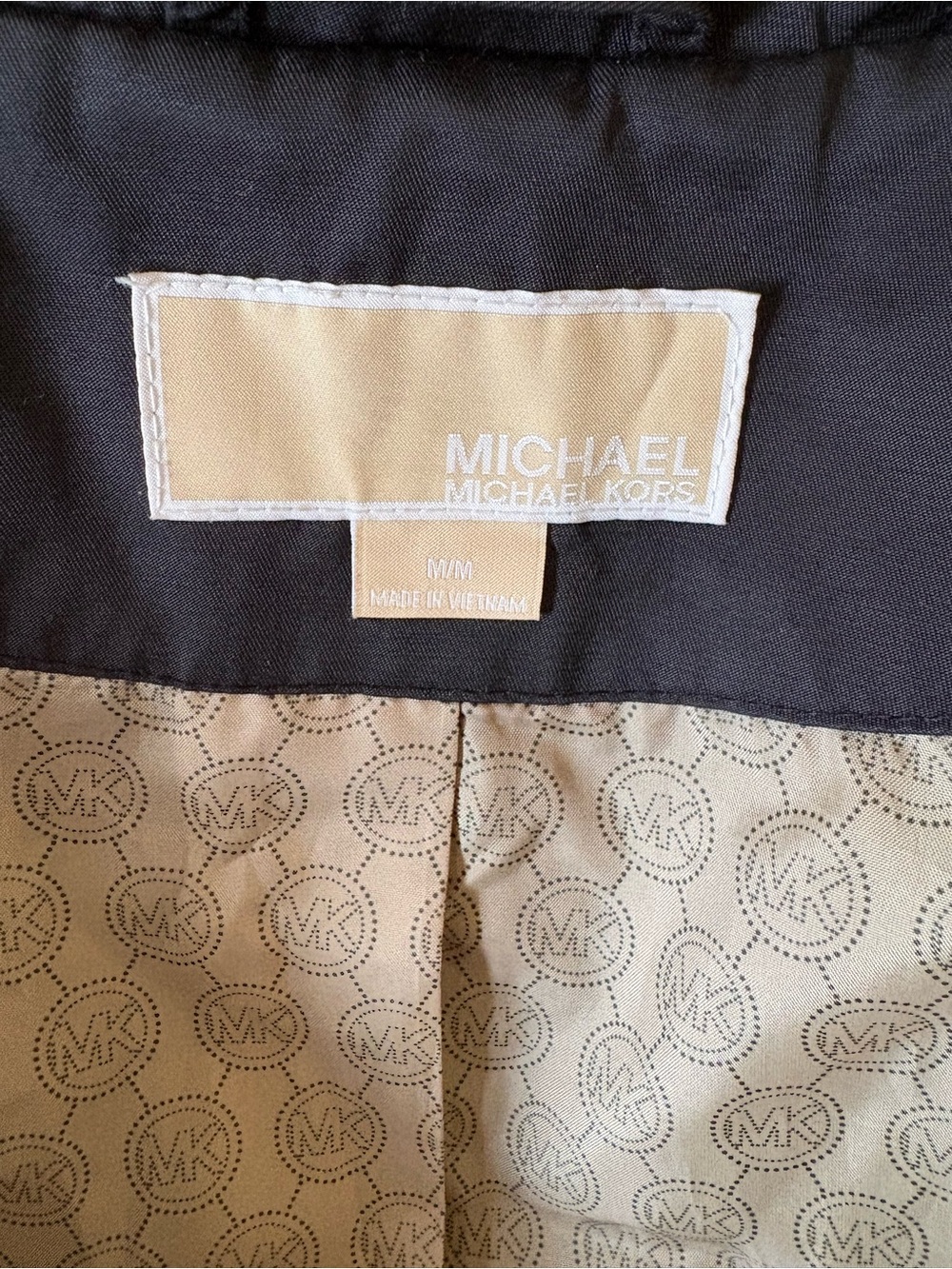 Michael Kors Women’s Black Rain Jacket/Trench